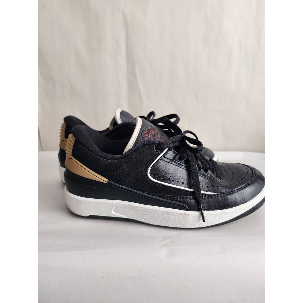 Jordan Air Jordan 2 Retro Low Black Gold Sneakers DX4401-001 Womens 8